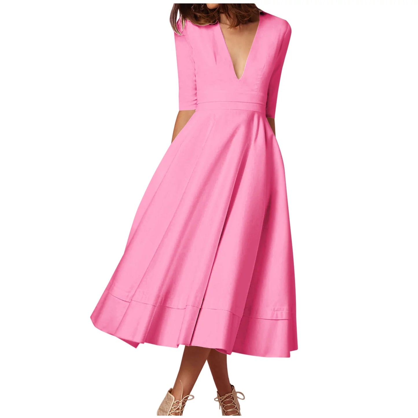 Womens Dresses Casual Long Sleeve Semi Formal Dresses for Women with Sleeves Sexy Casual Cocktail Dresses over 50 Wedding Guest Sundresses Graduation Dresses