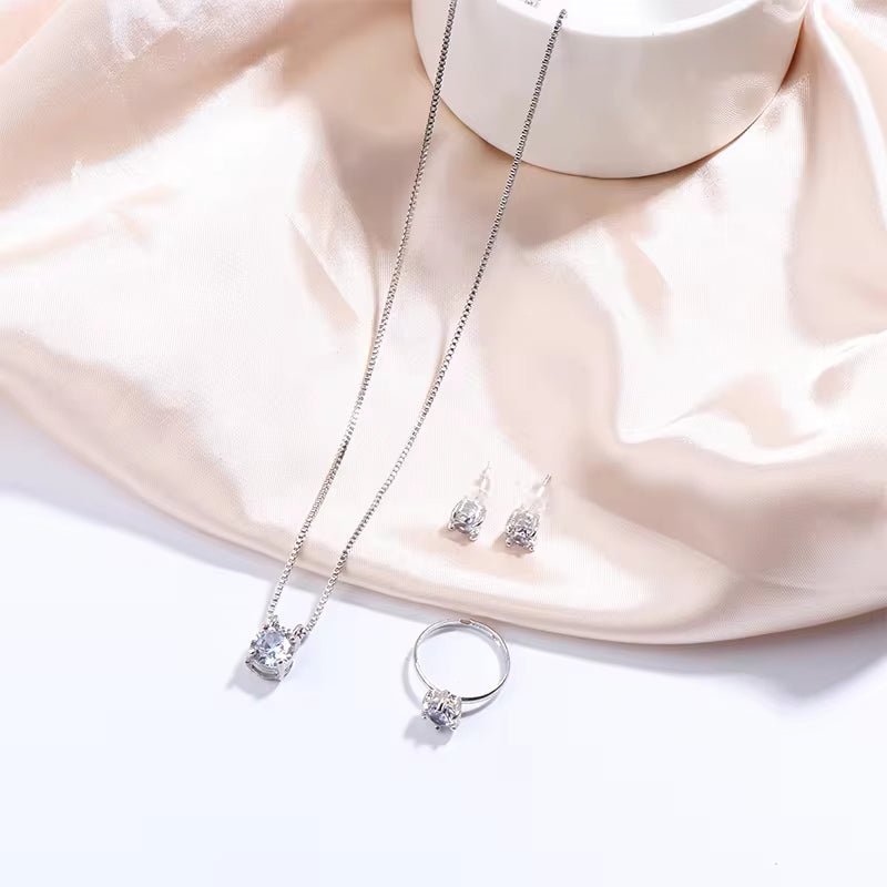 Luxury Women Set ~Ring Necklace and Earrings Casual Ladies Jewelry Set