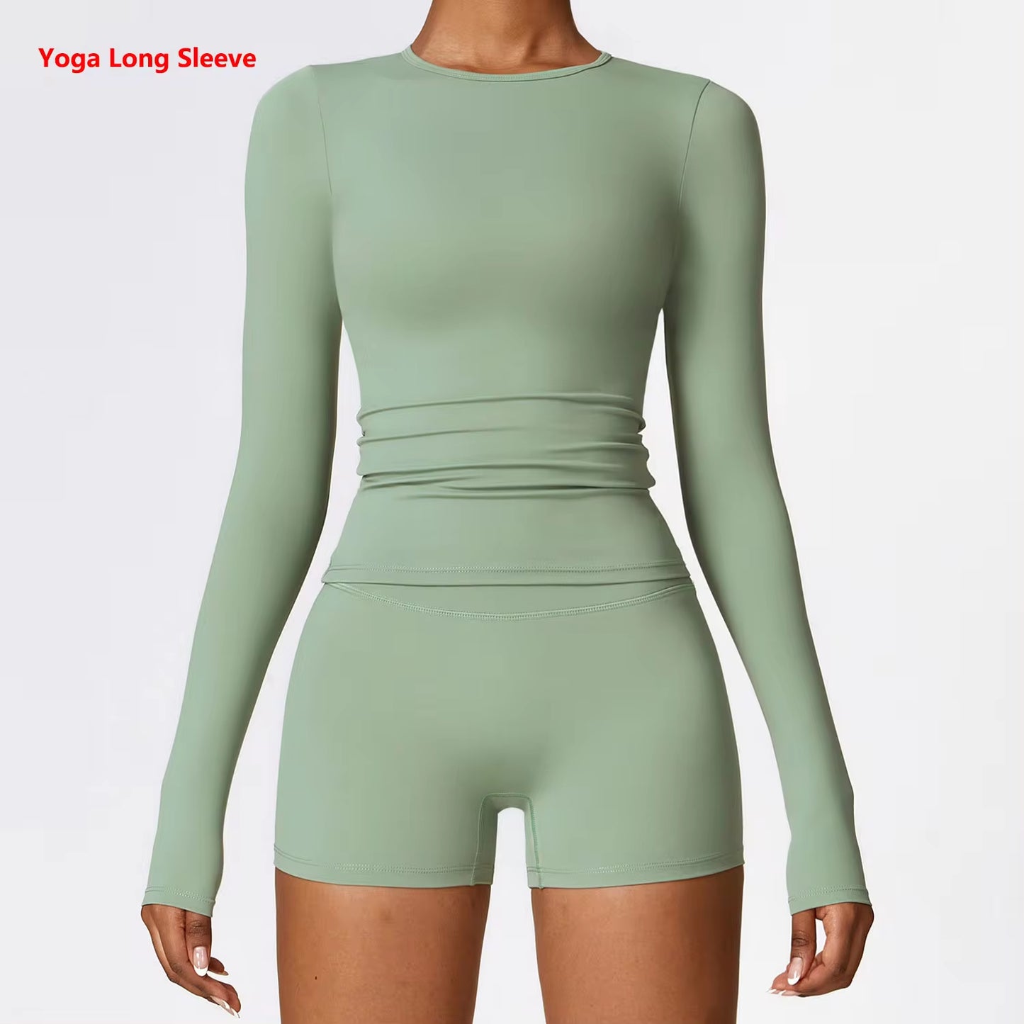 Women'S Quick Dry Breathable Yoga Long Sleeves Crop Top