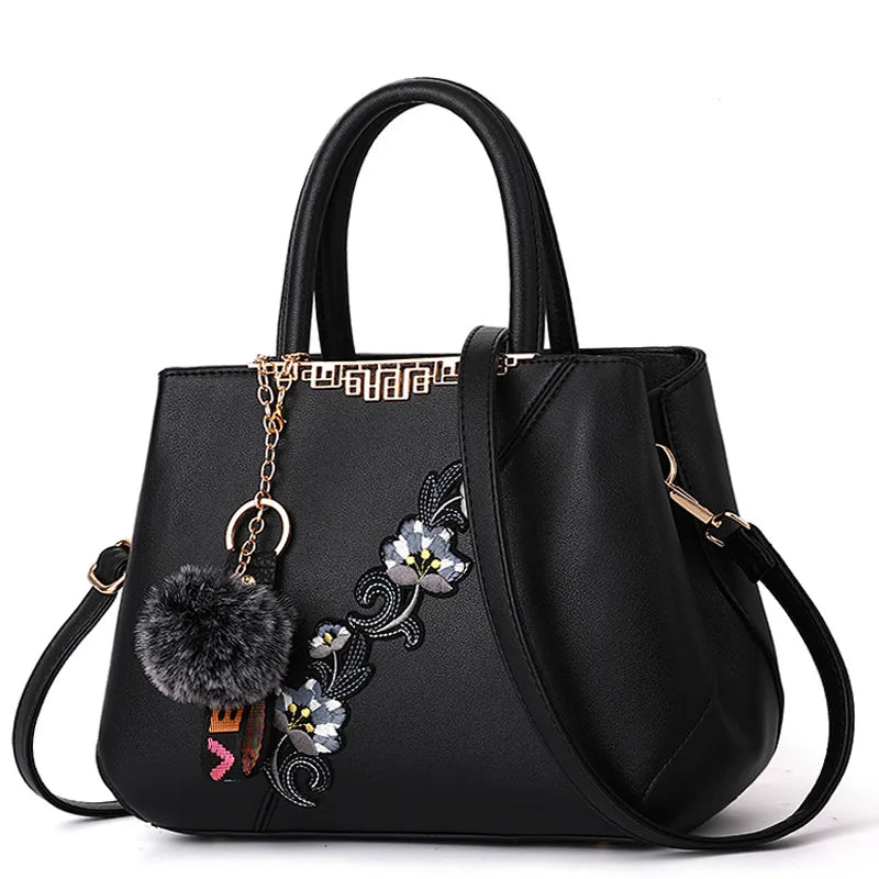 Embroidered Messenger Bags Women Leather Handbags Bags for Women 2021 Sac a Main Ladies Hand Bag Female Hand Bag New