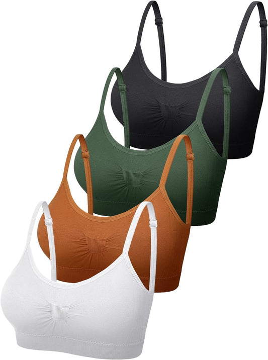 4 Pieces Bralette ~ Cami Bra Wireless Tank Top 