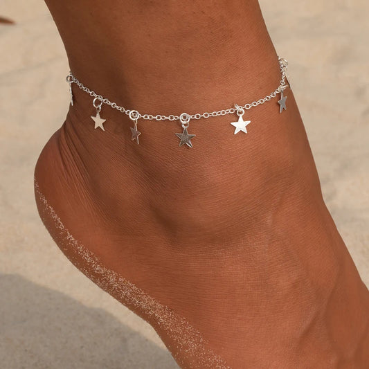 Pentagram Ankle Bracelets for Women