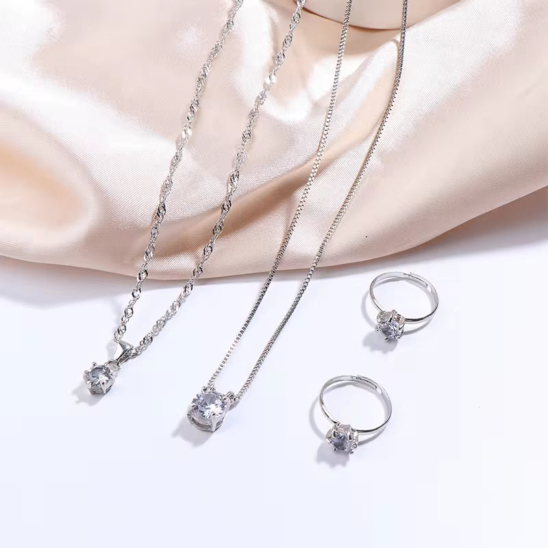 Luxury Women Sets ~Ring and Necklace ~ Casual Ladies Jewelry Set